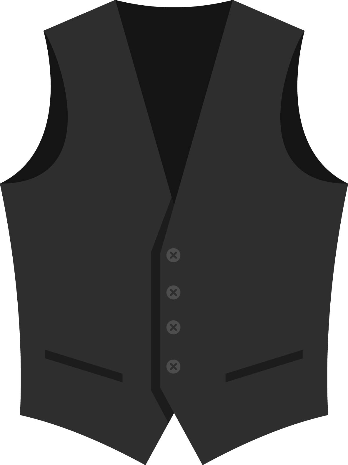 Men’s Marzotto Wool V-Neck 4 Button Tuxedo Vest with Grosgrain Covered Buttons #4361VF