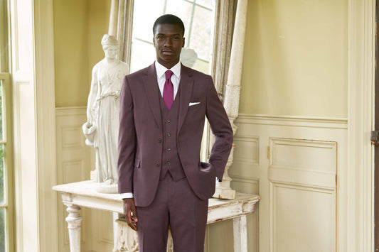 MENS "POWER STRETCH" SHARKSKIN SEPARATE - PANTS RAISIN CONTRAS