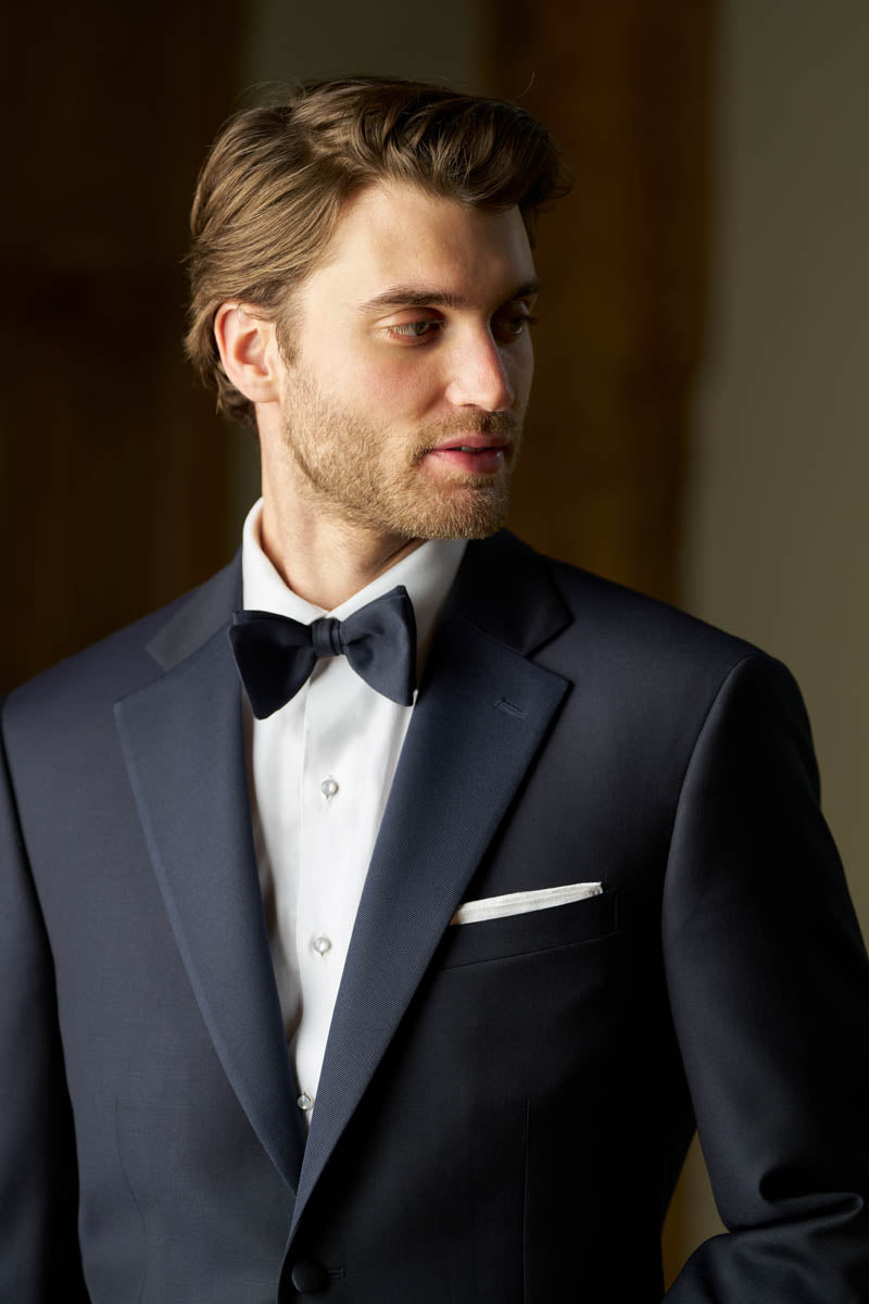 MENS MARZOTTO WOOL TUSCANY 1 BUTTON PEAK COAT WITH GROSSGRAIN LAPEL