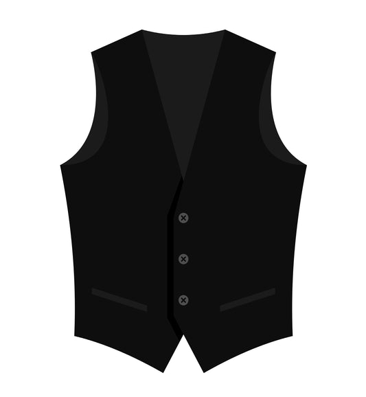 MENS MARZOTTO WOOL 4 BUTTON VEST WITH FABRIC COVERED BUTTONS #4361VF