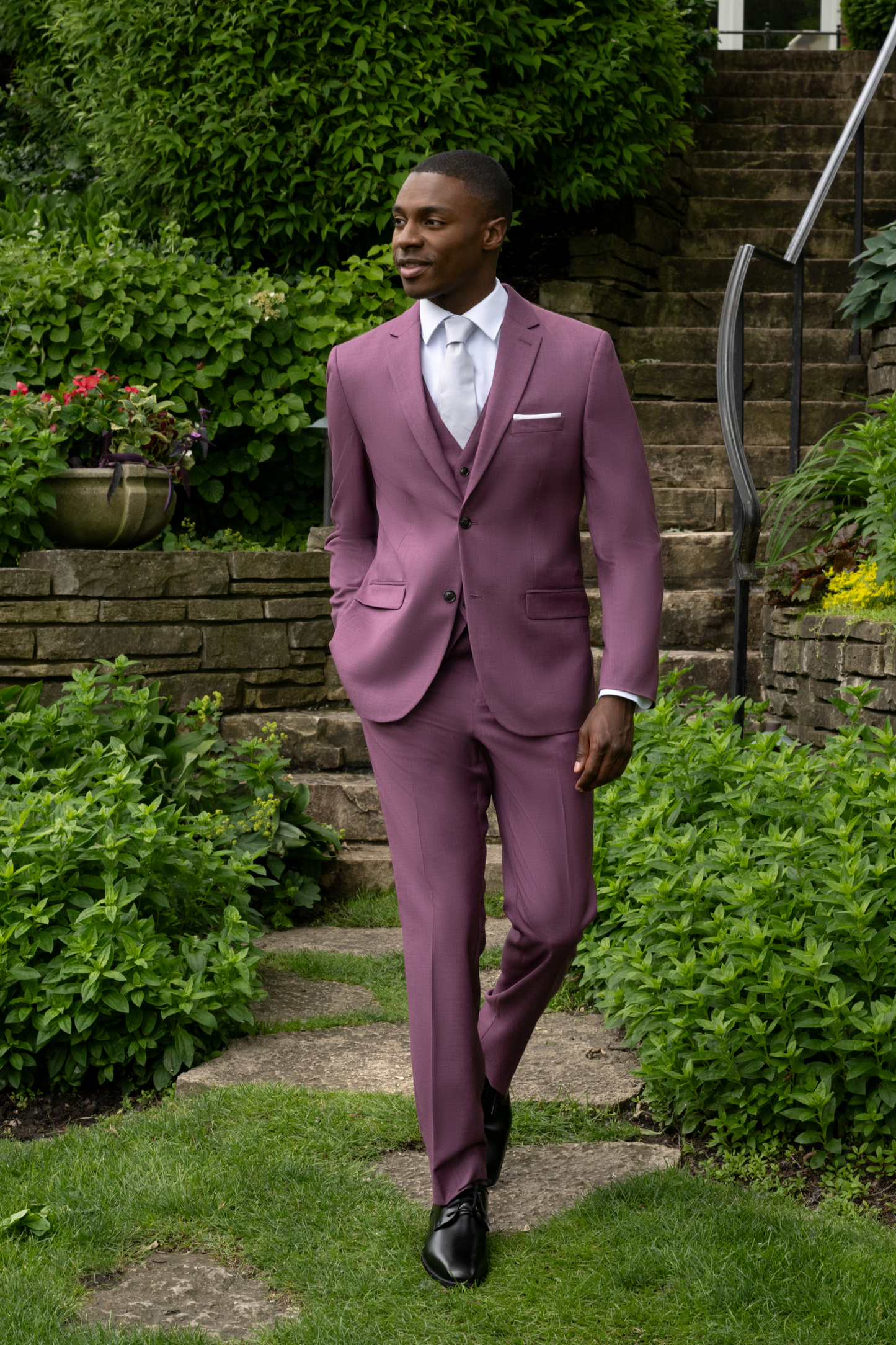 Couture 1910 Men’s Power Stretch Sharskin Suit Separates - Coat #4374PVS