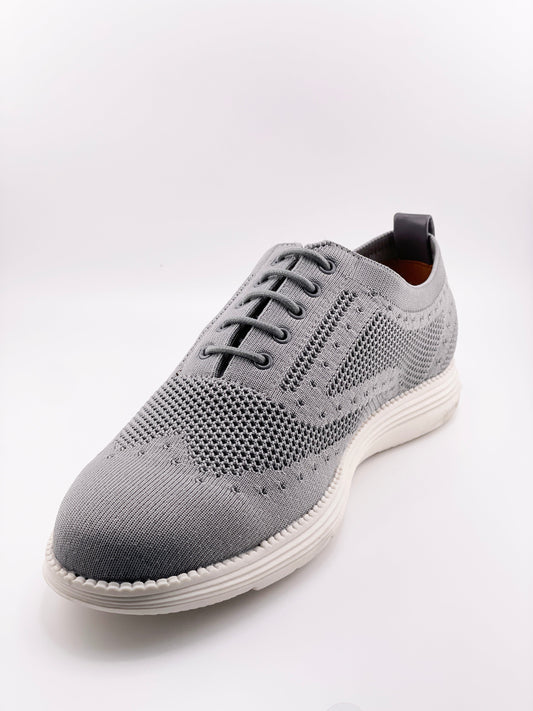 DYNAMIC STRETCH KNIT OXFORD SHOE - GREY