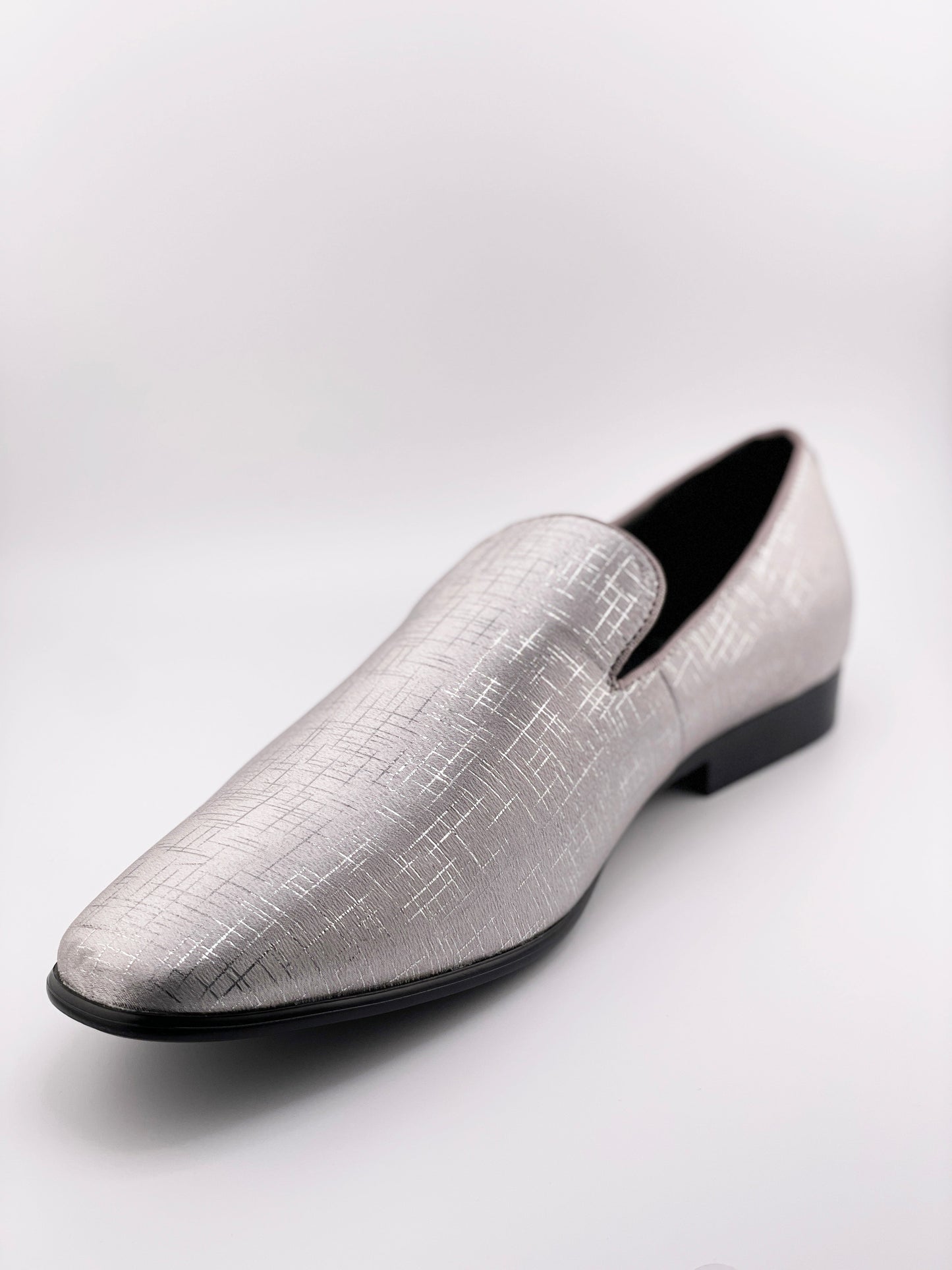 SHARKSKIN SLIP ON SHOE - SILVER