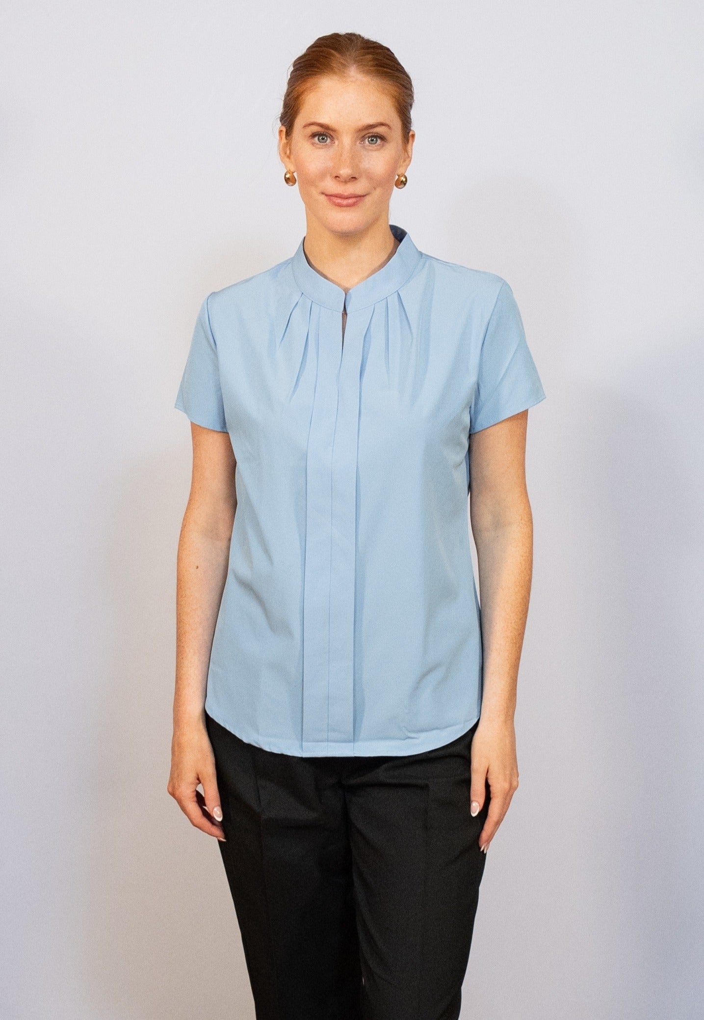 LADIES SINGLE PLEAT FRONT BLOUSE