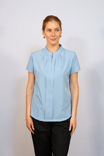 LADIES SINGLE PLEAT FRONT BLOUSE