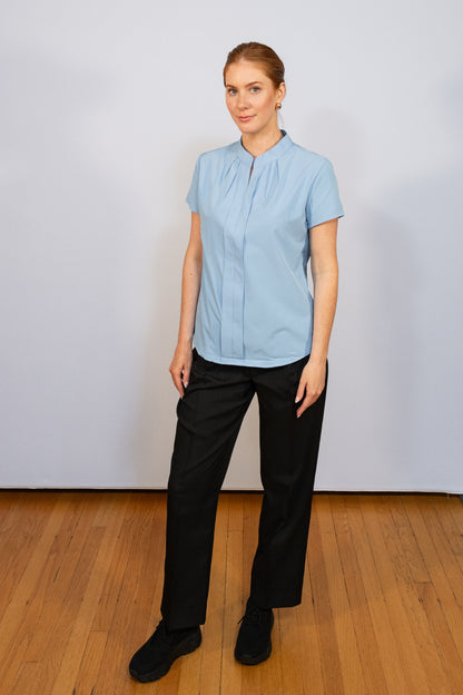 LADIES SINGLE PLEAT FRONT BLOUSE