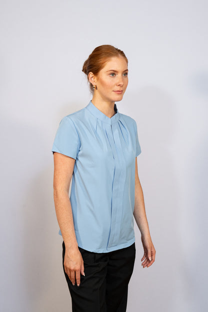 LADIES SINGLE PLEAT FRONT BLOUSE