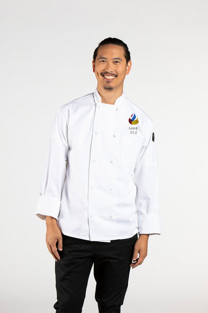 Spun Poly Journeyman Chef Coat #0403P (WFC)