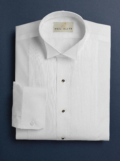 Neil Allyn Men’s 1/8” Pin-tuck Wing Collar Shirt 31” Sleeve Length #501-31