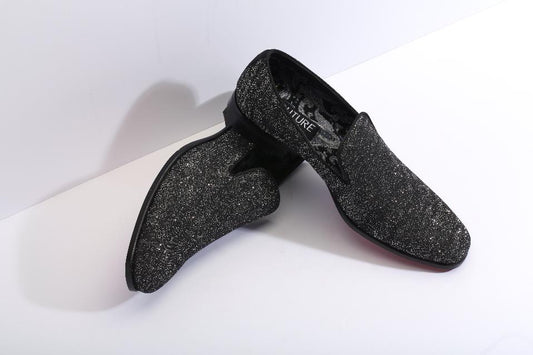 SPARKLE SLIP ON SHOE - CHARCOAL