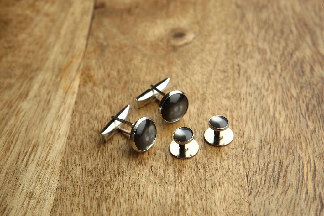 NICKEL CUFFLINK- JEWELRY FOR FORMAL SHIRTS